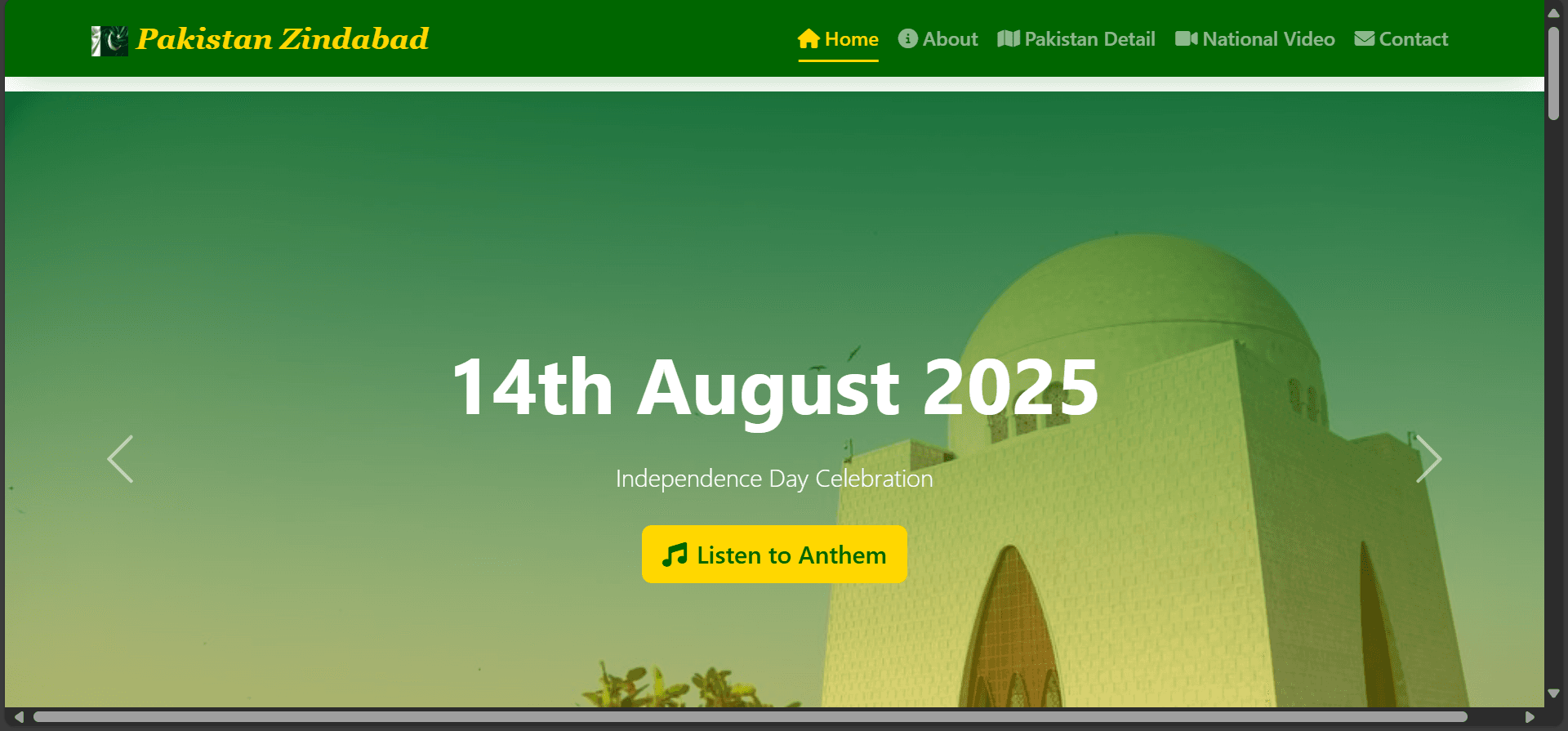 14 August Celebration Website